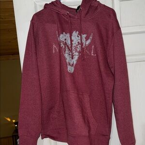 Women's Burgundy Graphic Hoodie